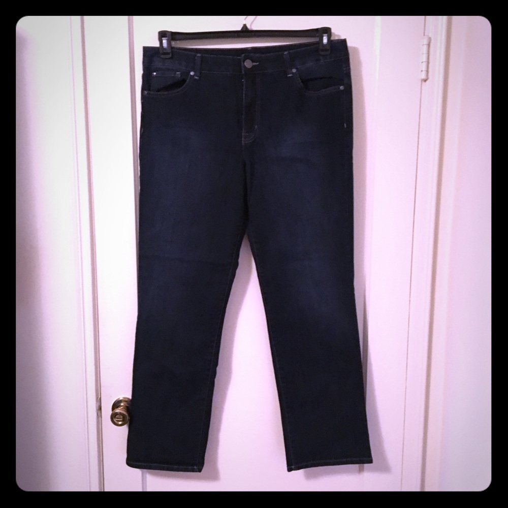 Bandolino dark blue Samantha stretch jeans size 18